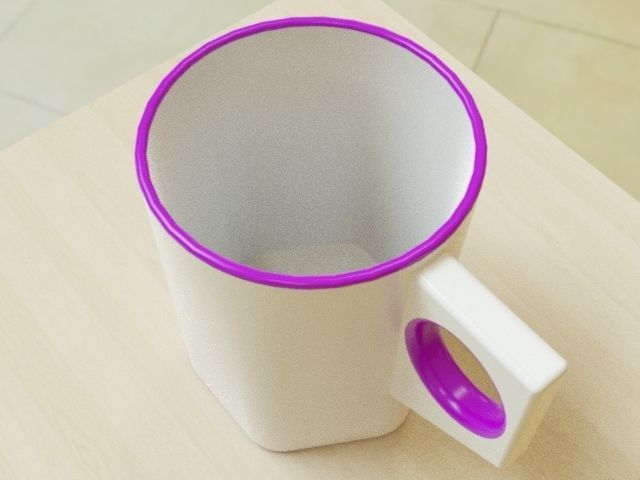 Simple stylish mug 3D print model_4