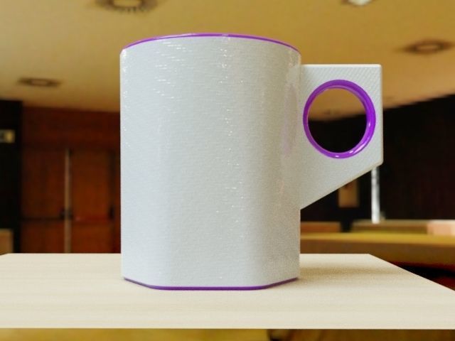Simple stylish mug 3D print model_2