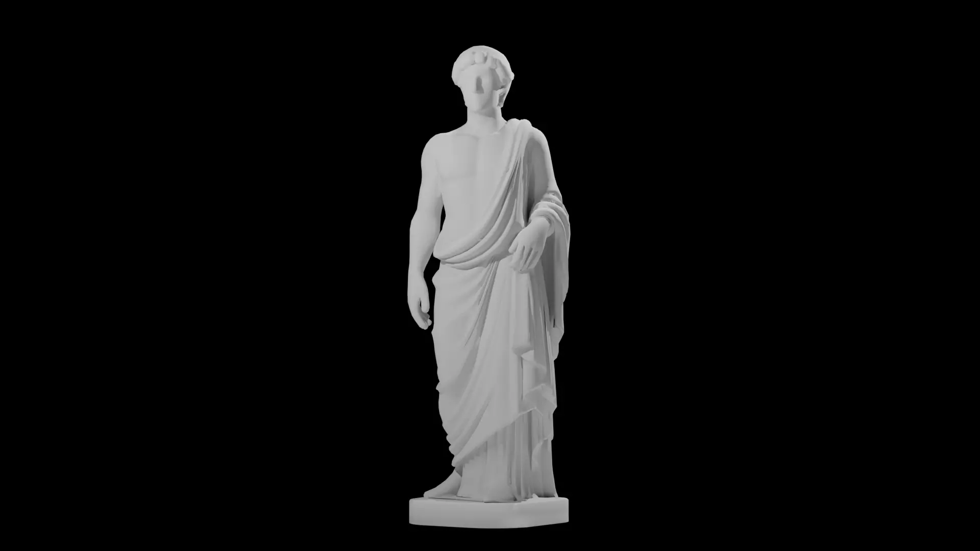 Marble Greek Hellenic Statue LOW POLY Low-poly 3D model