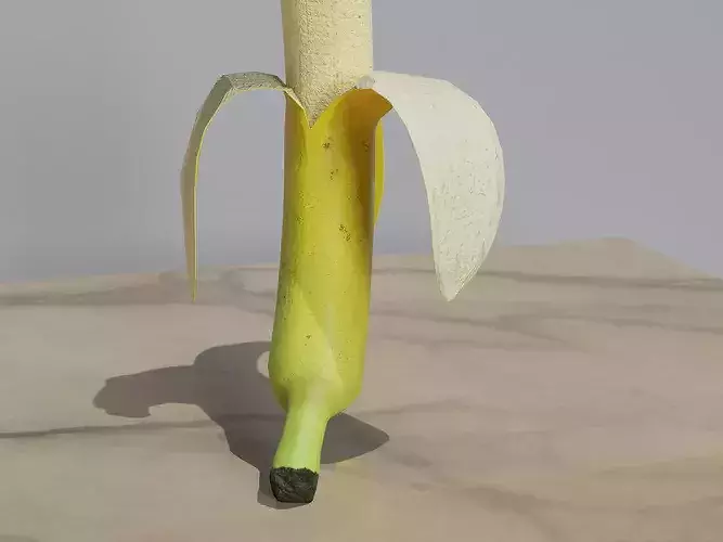 Realistic Peeled Banana 3D Model Low-poly 3D model 5