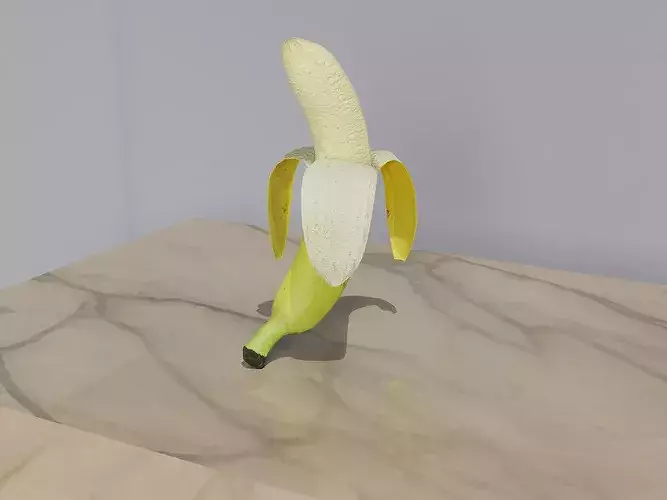Realistic Peeled Banana 3D Model Low-poly 3D model 3