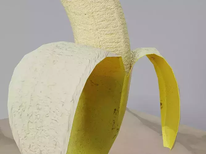 Realistic Peeled Banana 3D Model Low-poly 3D model 4