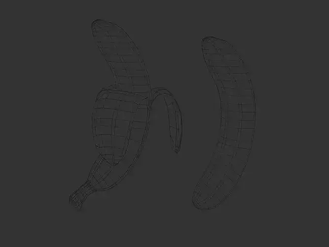 Realistic Peeled Banana 3D Model Low-poly 3D model 6