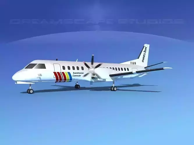 SAAB 2000 Swelink 3D model