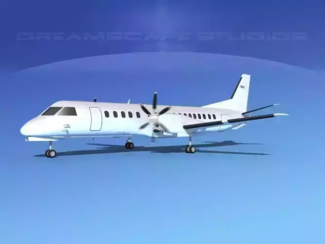 SAAB 2000 Unmarked 1 3D model