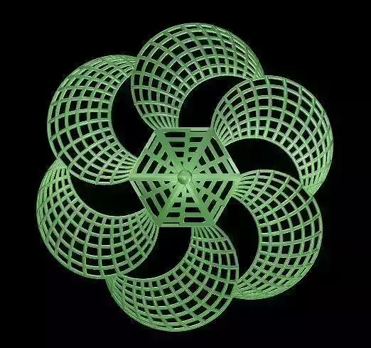 pendant fractal flower design