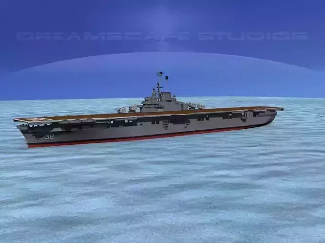 Ticonderoga Carrier CV-38 USS Shangri-La 3D model