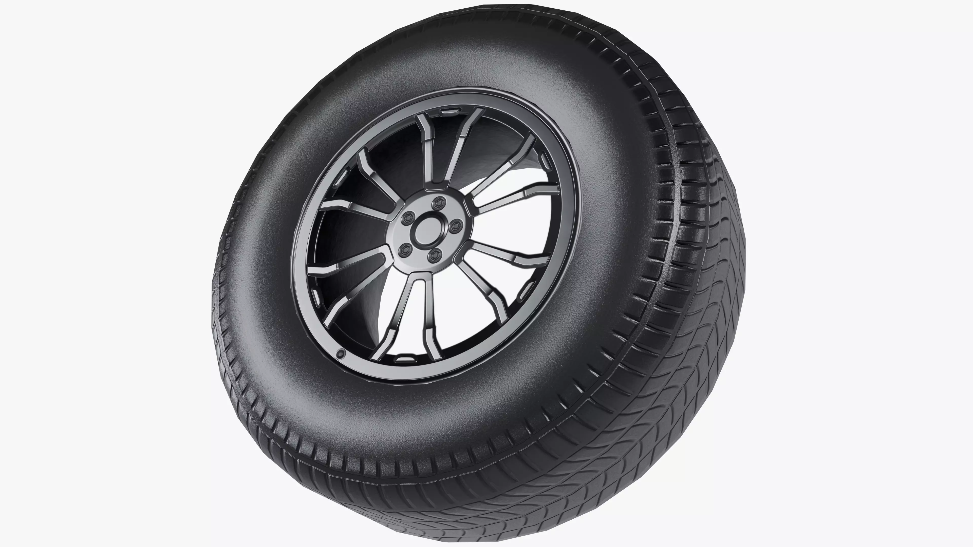 Rim And Tire V1 Low-poly 3D model