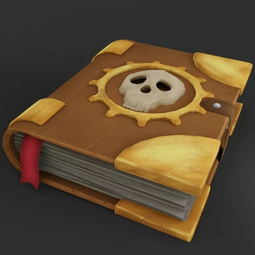 Stylized Magic Book Free low-poly 3D model