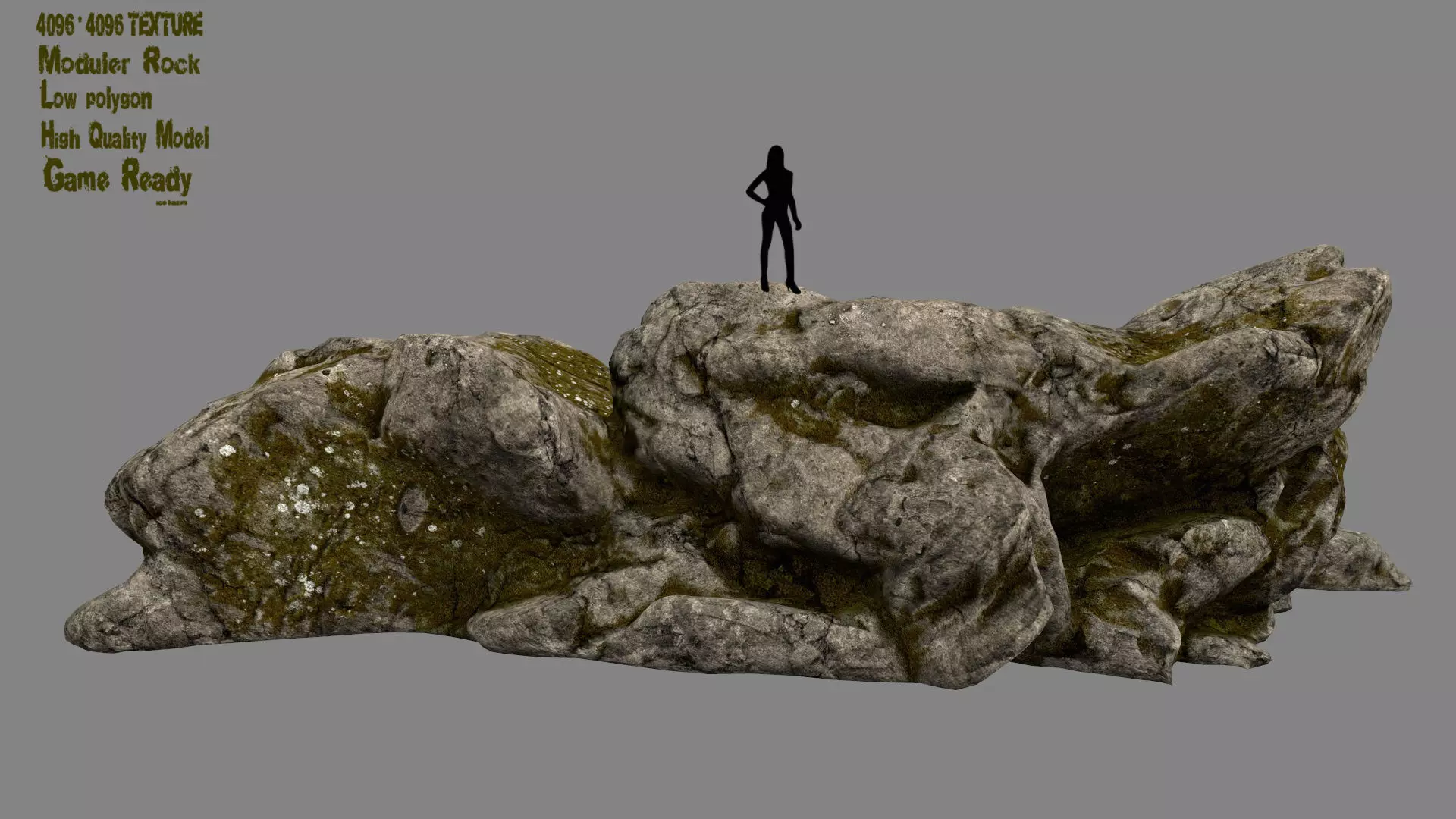 Desert Rock Low-poly 3D model_0