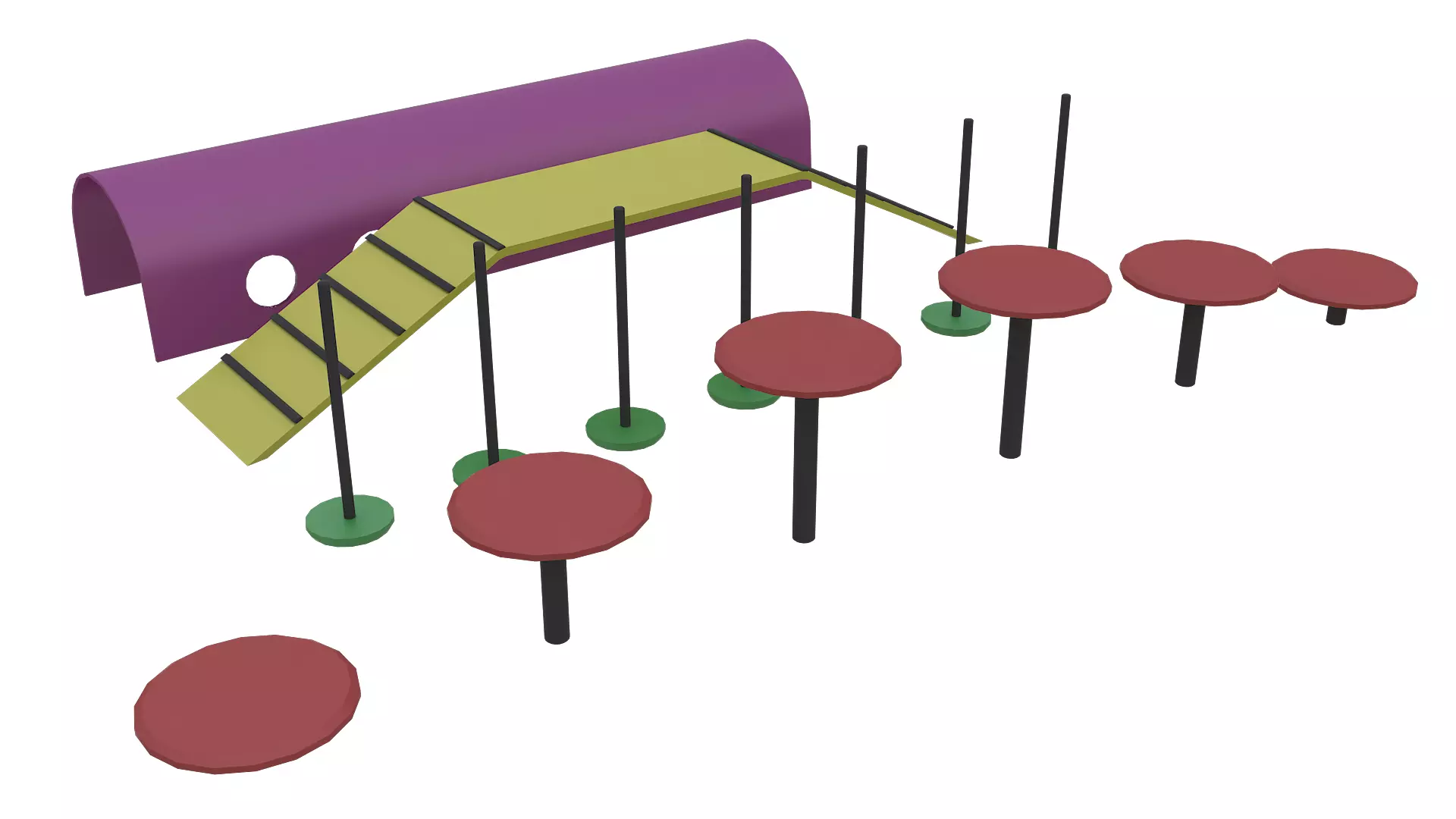 Dog Park Equipment 3D model