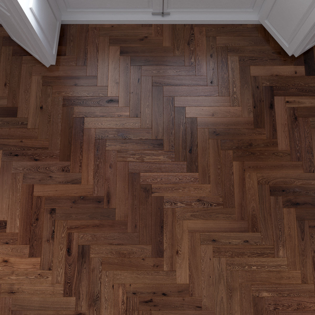 Oak Herringbones dark floor 3 3D model_1