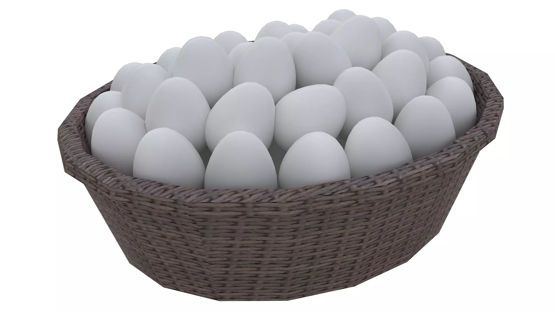 Eggs in a basket 3D model