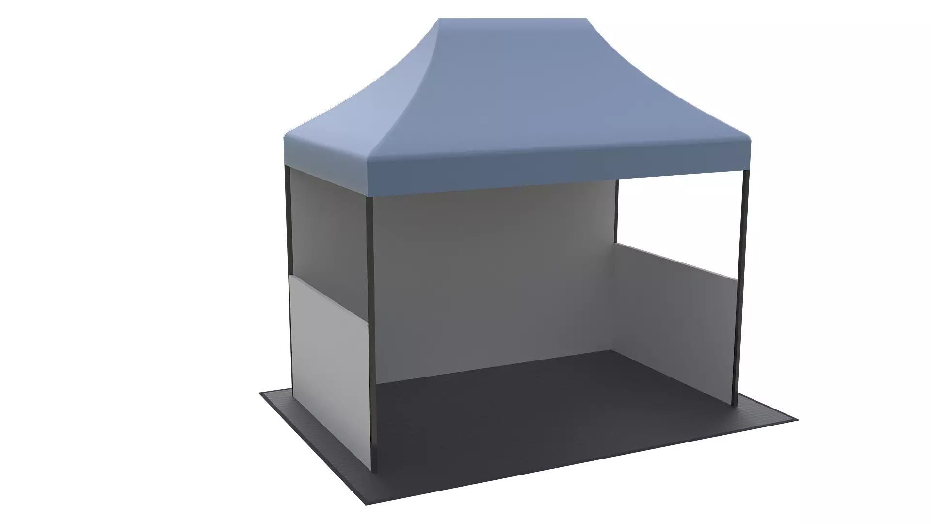 Folding fabric tent 3D model