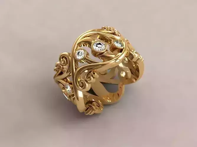  Openwork ring 3D print model