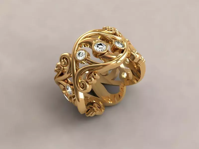 Openwork ring 3D print model