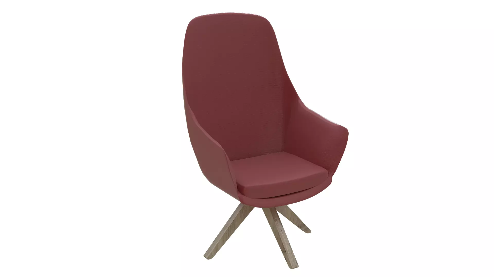 Lounge padded armchair 3D model
