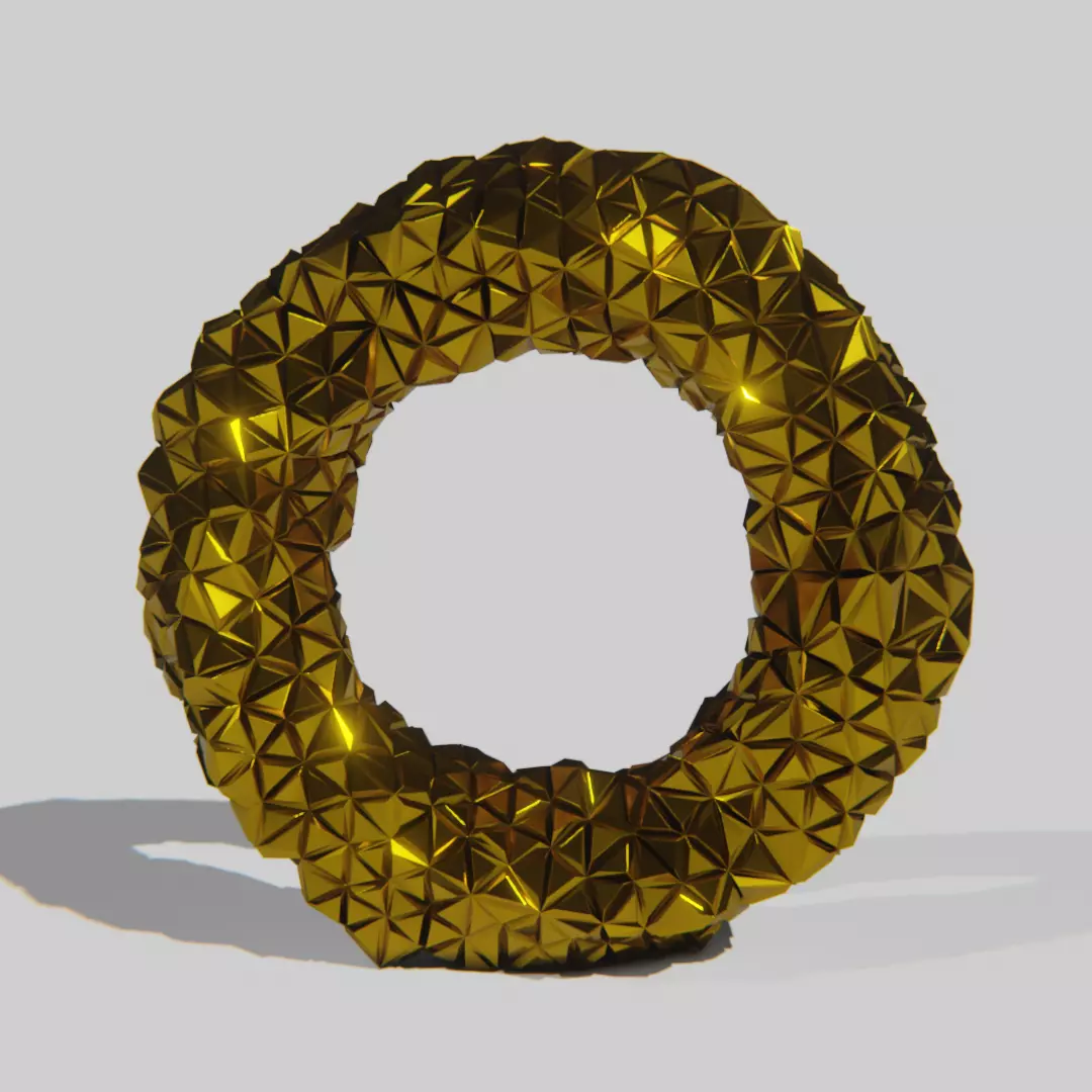 Faceted Mobius Torus Sculpture 3D print model