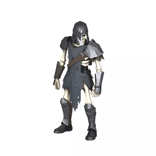 Undead Knight Low Poly PBR Game Asset Low-poly 3D model