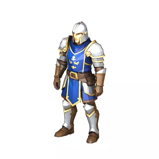 Kingdom Knight Low Poly PBR Game Asset Low-poly 3D model