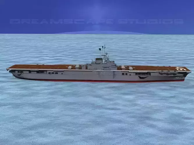 Ticonderoga Carrier CV-45 Valley Forge 3D model