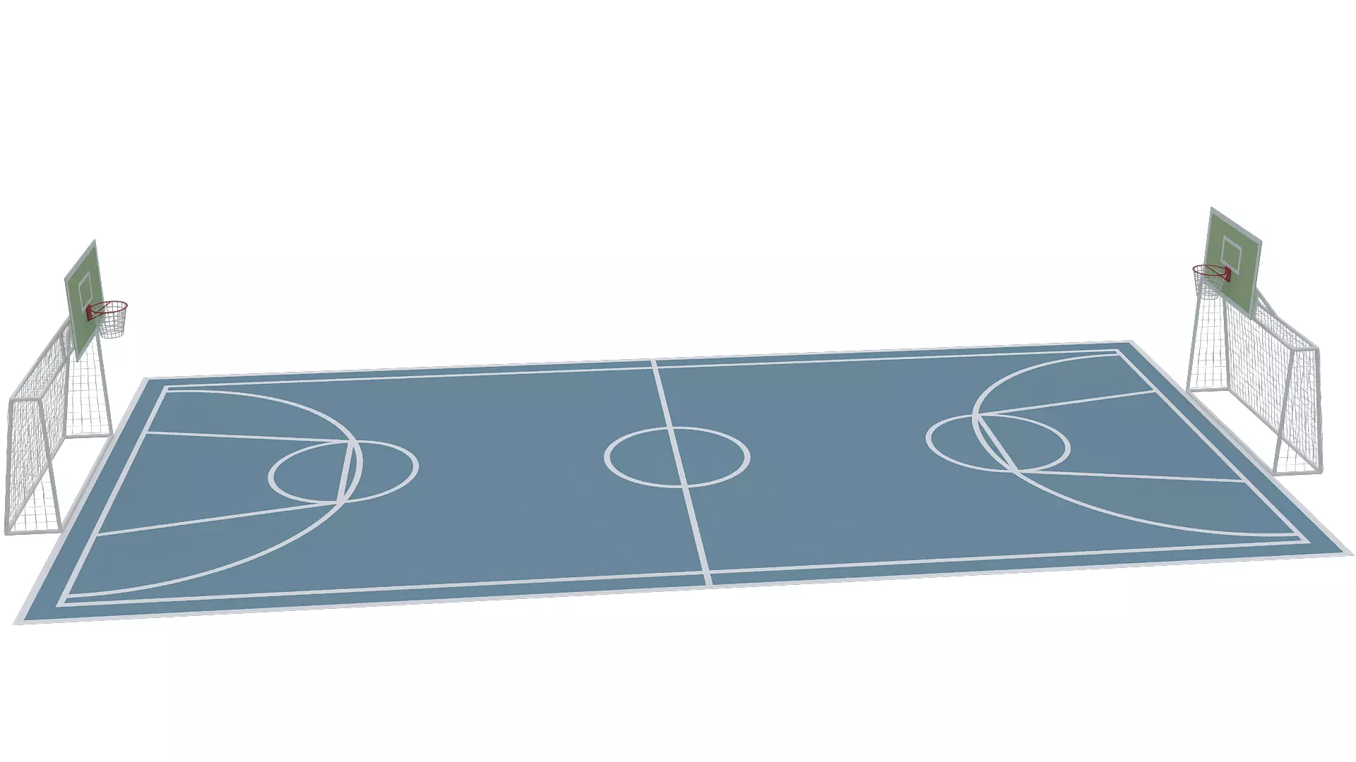 Multiple court 3D model
