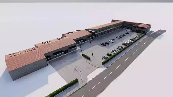 Futuristic Skyscraper-Building office-Modern office 3D model 2