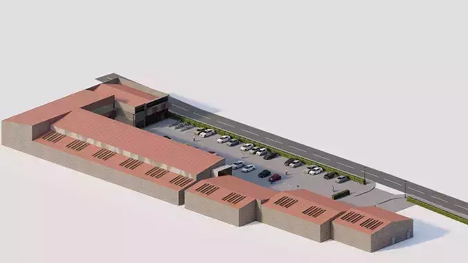 Futuristic Skyscraper-Building office-Modern office 3D model 6