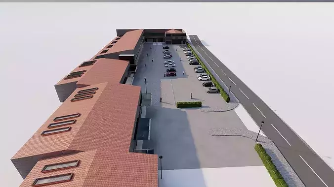 Futuristic Skyscraper-Building office-Modern office 3D model 5