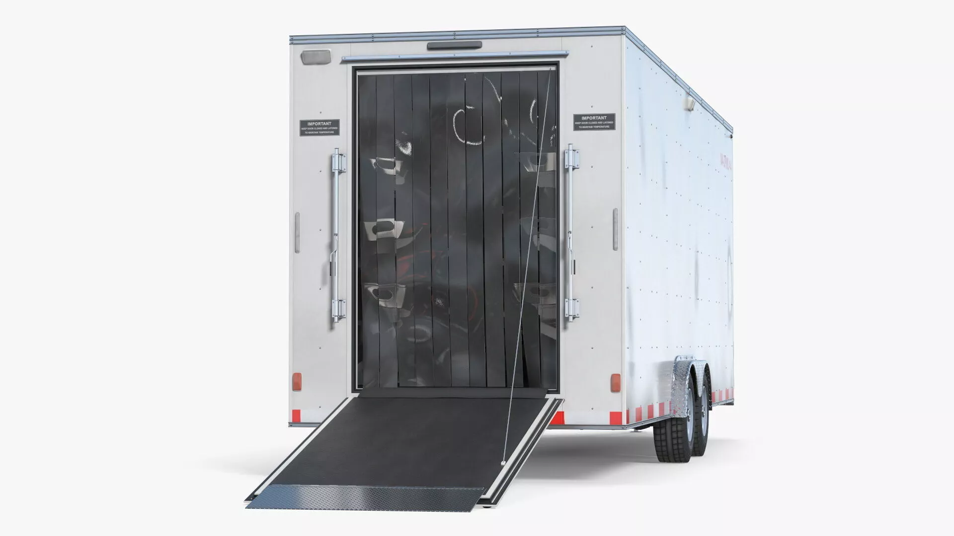 Kubota Diesel Generator Morgue Trailer Rigged for Cinema 4D 3D model