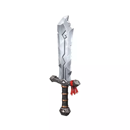 Broad Sword Low Poly PBR Game Asset Low-poly 3D model