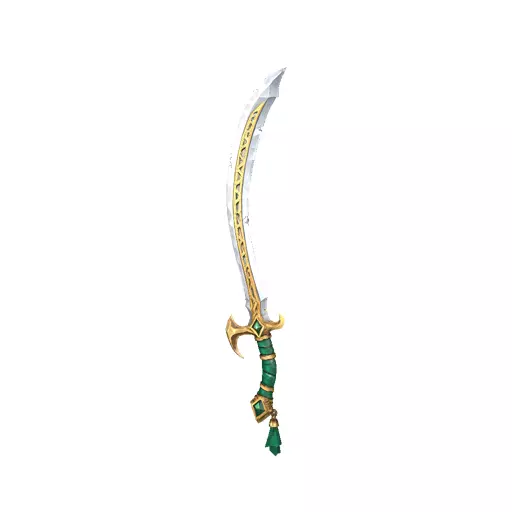 Curved Saber Sword Low Poly PBR Game Asset Low-poly 3D model