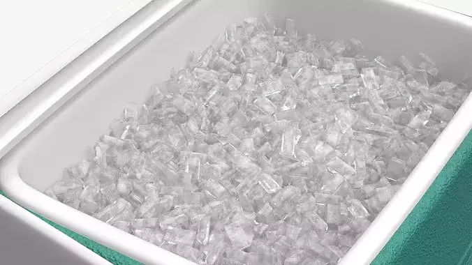 Portable Thermobox Filled with Ice 3D model 7