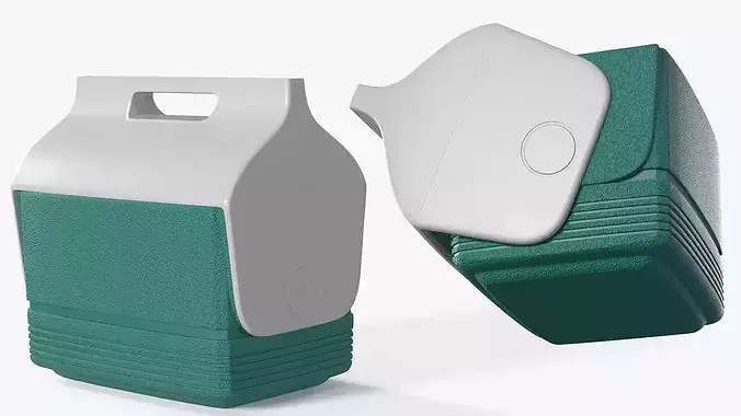 Portable Thermobox Filled with Ice 3D model 4