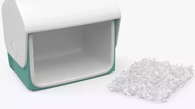 Portable Thermobox Filled with Ice 3D model 6