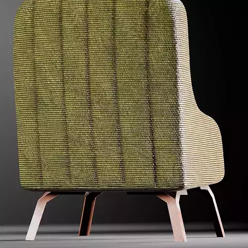 Elm Chair Low-poly 3D model 3