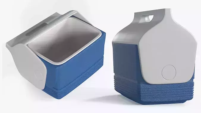 Personal Cooler Box with Swing Top 3D model 4