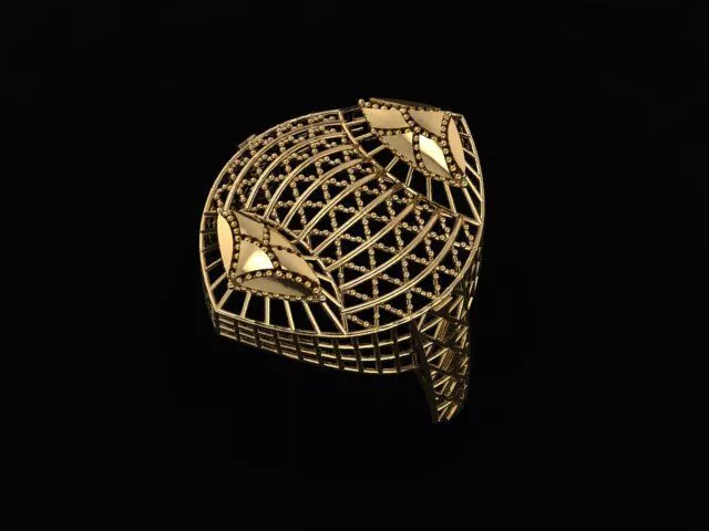 Royal Arabesque Ring Collection 3D print model