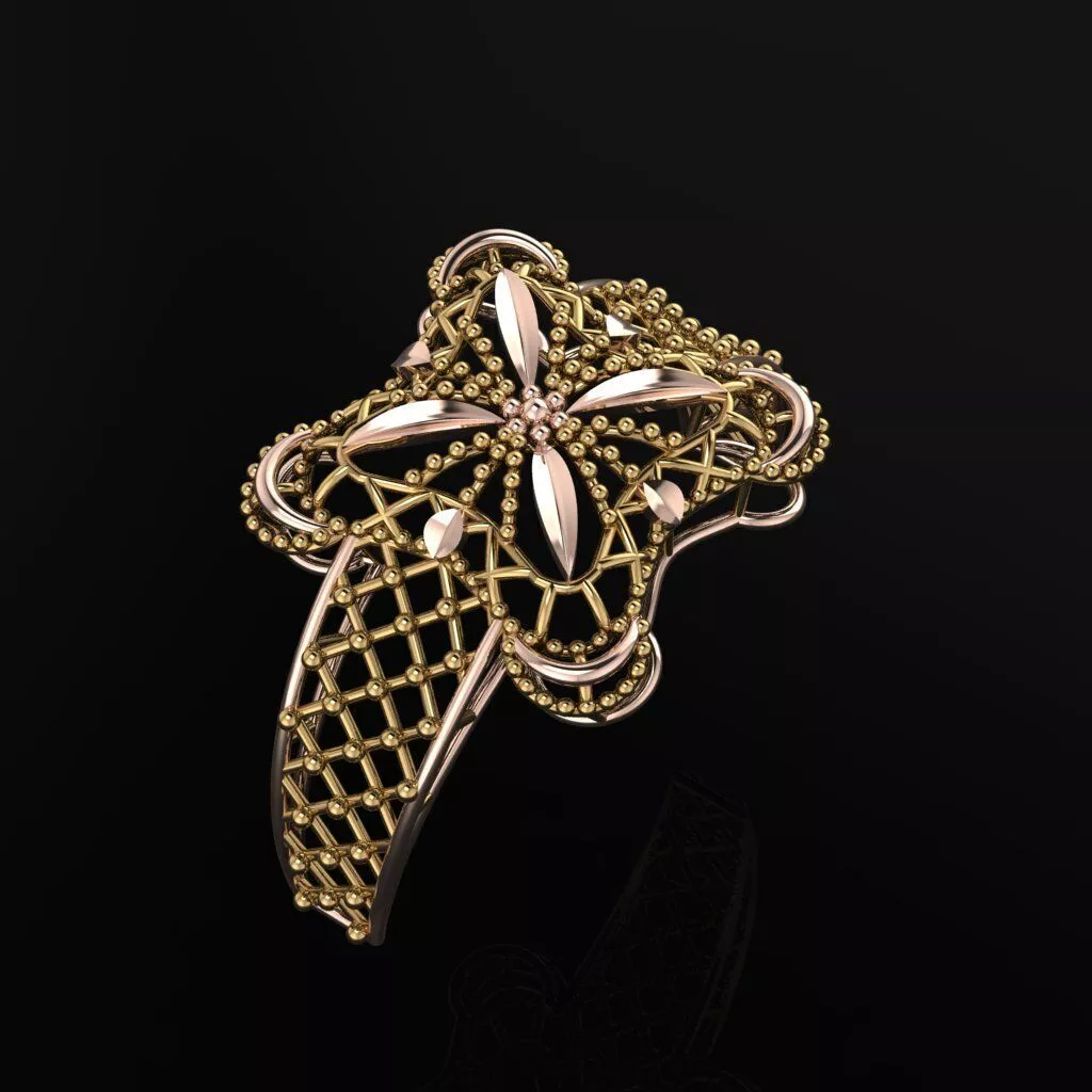 Royal Arabesque Ring Collection 3D print model