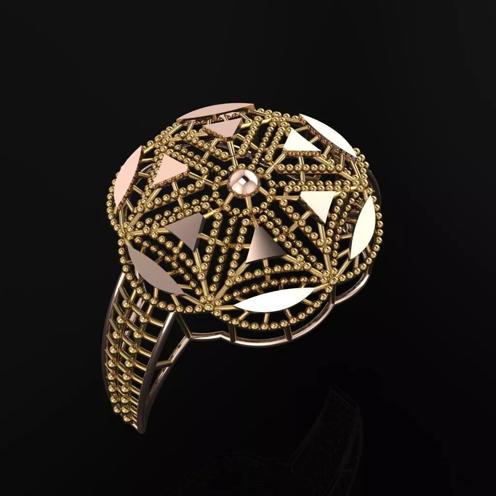 Royal Arabesque Ring Collection 3D print model