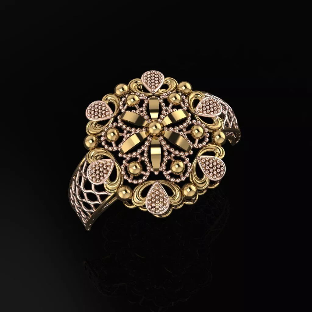 Royal Arabesque Ring Collection 3D print model