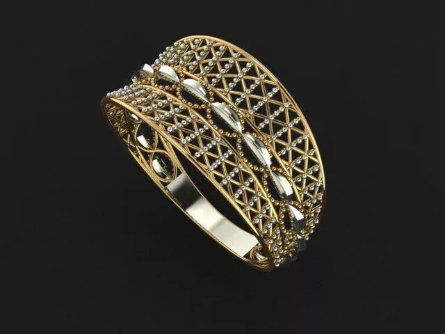Royal Arabesque Ring Collection 3D print model
