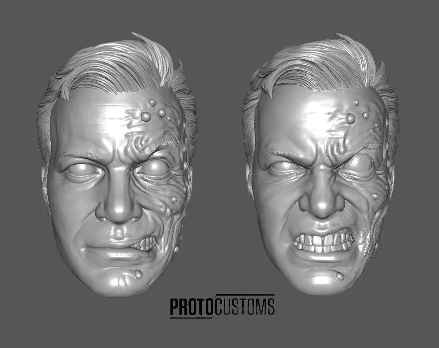 DC BATMAN 66 TV SERIES TWO FACE HEADSCULPT 2-PACK 3D print model