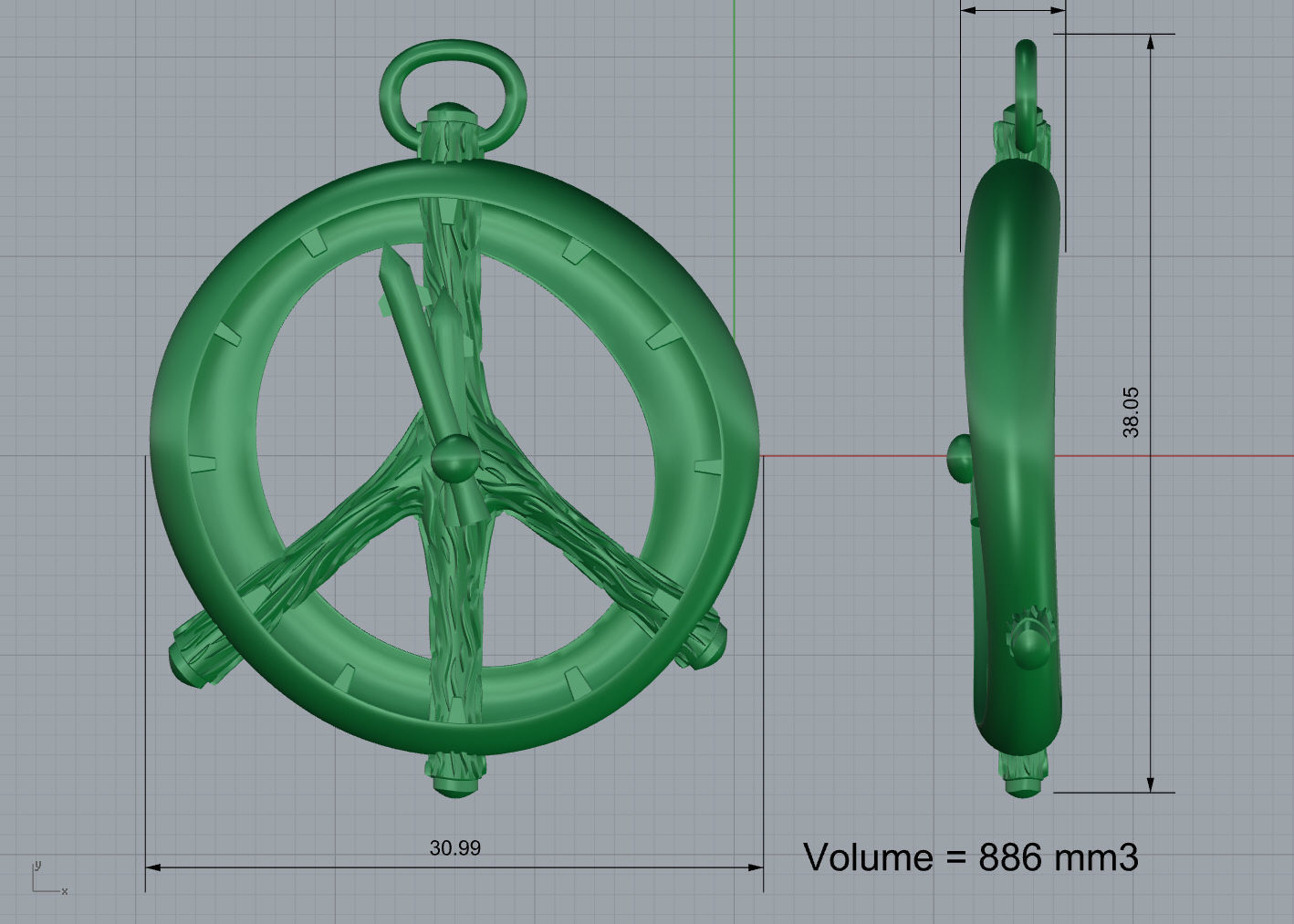Doomsday Clock pendant - original by IvanGolota 3D print model_7