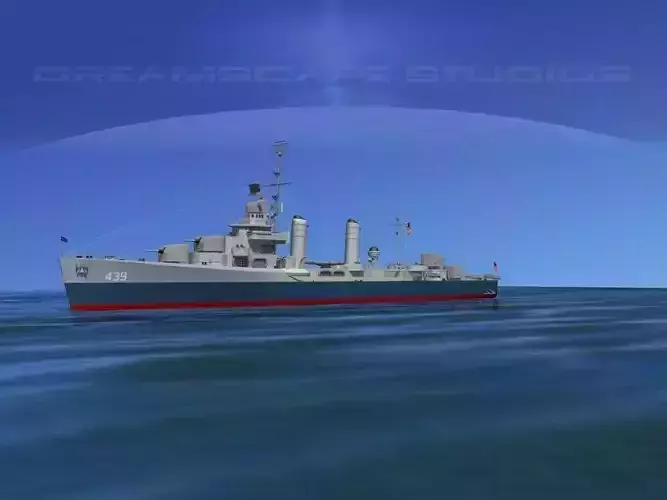 Gleaves Class Destroyer USS Edison DD439 3D model
