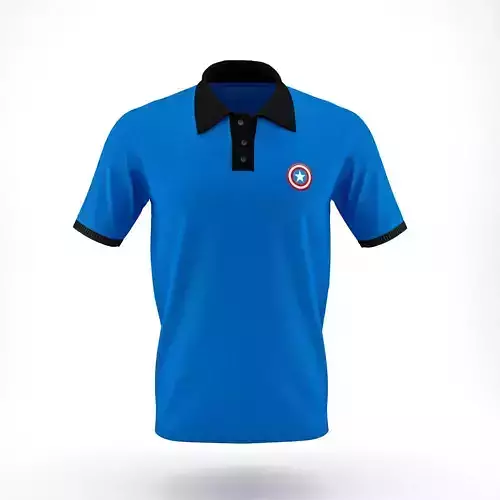 Men Polo T-Shirt 3D model