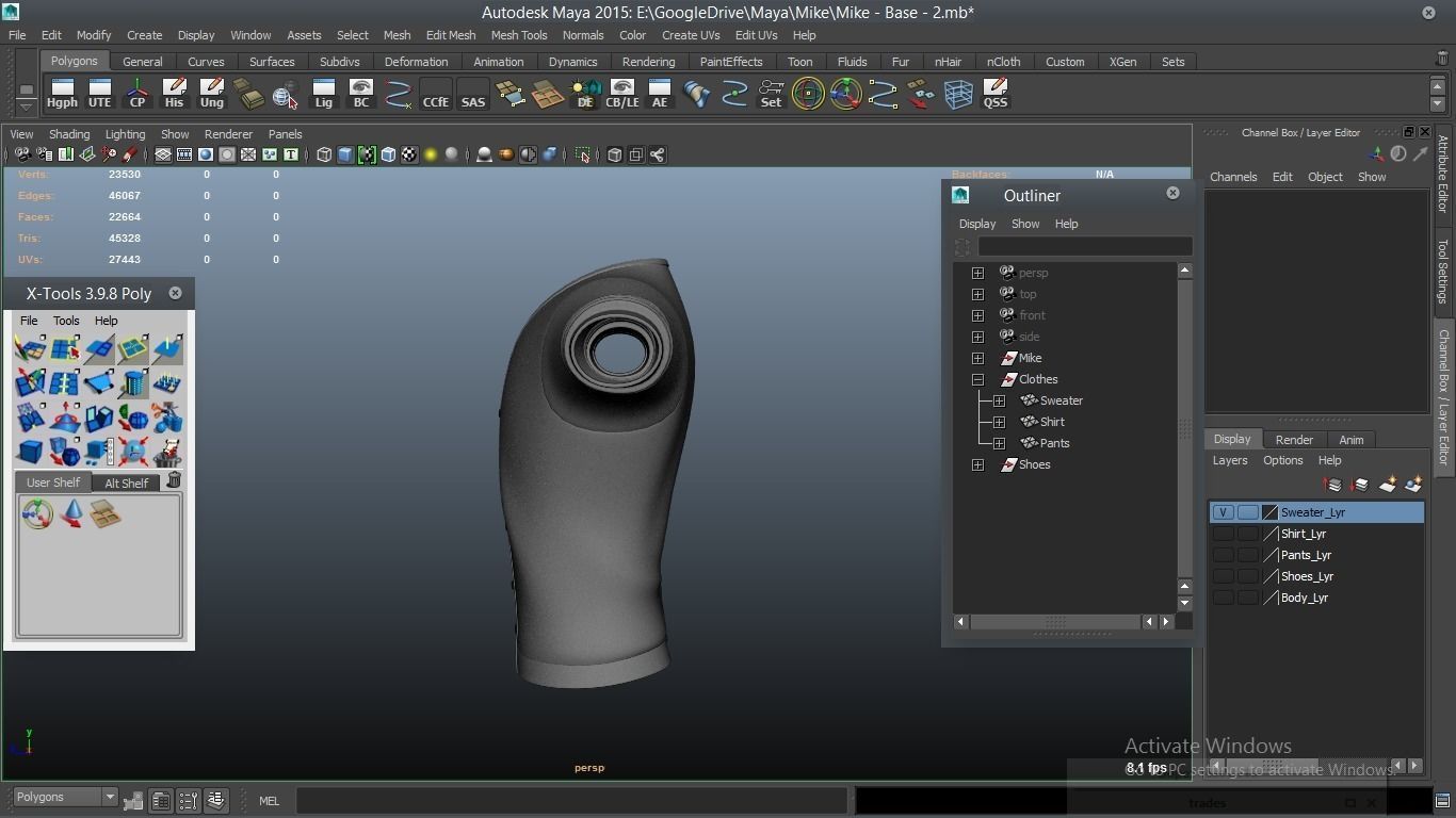 Mike cartoon Male Teen Character 3D model_33