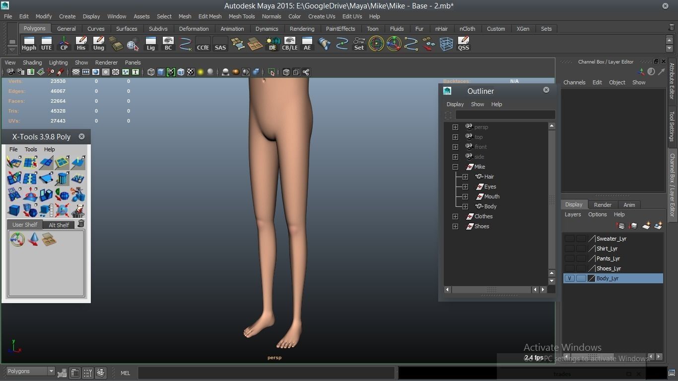 Mike cartoon Male Teen Character 3D model_25