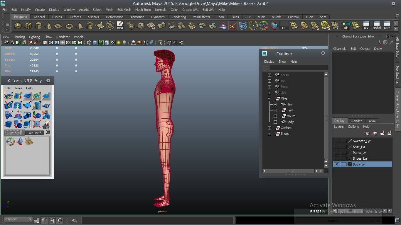 Mike cartoon Male Teen Character 3D model_13
