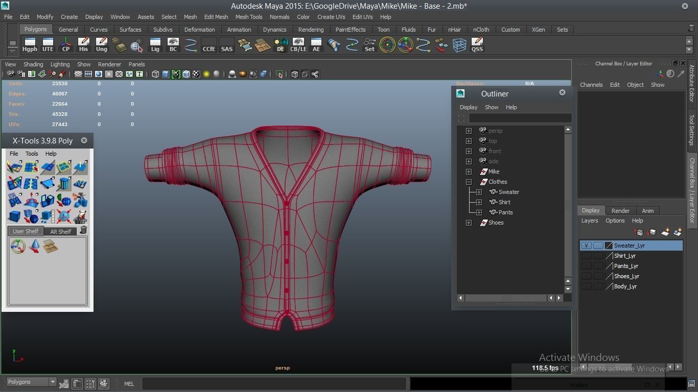 Mike cartoon Male Teen Character 3D model_32